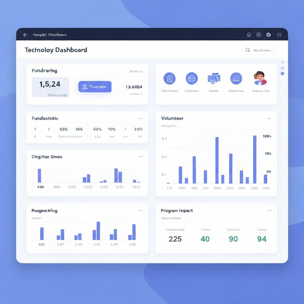 Modern nonprofit technology dashboard